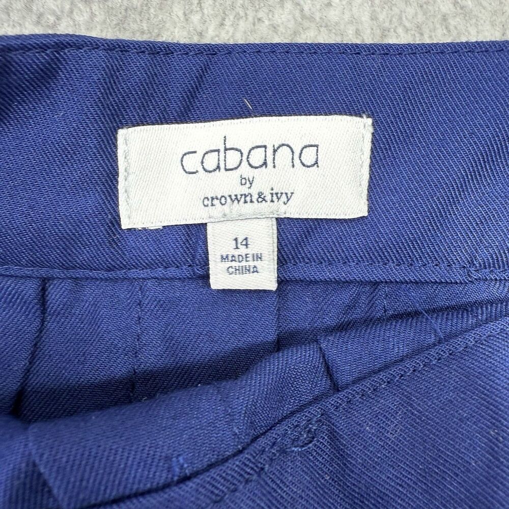 2-Cabana Crown & Ivy Skirt Women Size 14 Navy and Floral Casual Beach - Picture 4 of 15